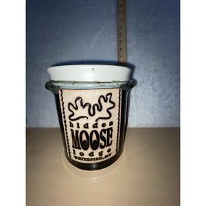 Whitefish Pottery 2001 Hidden Moose Lodge Whitefish MT Stoneware Crock